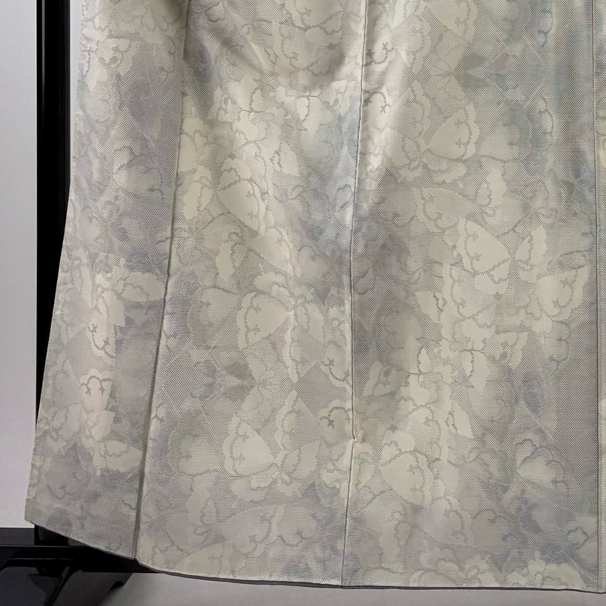 紬織 身長160.5cm 袖長63.5cm S 雙層 蝴蝶 奶油色 純蠶絲 優品級