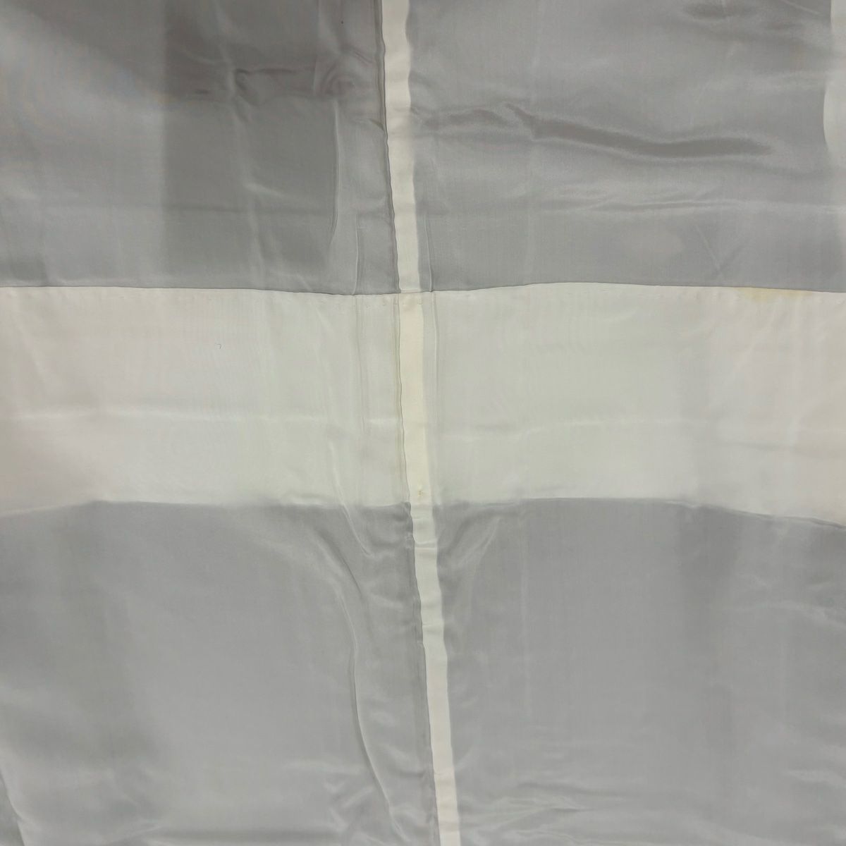 訪問服 身長150cm 袖長61cm S 雙層 葉與果實 霞 染分 淡化 灰綠 純蠶絲 優品級