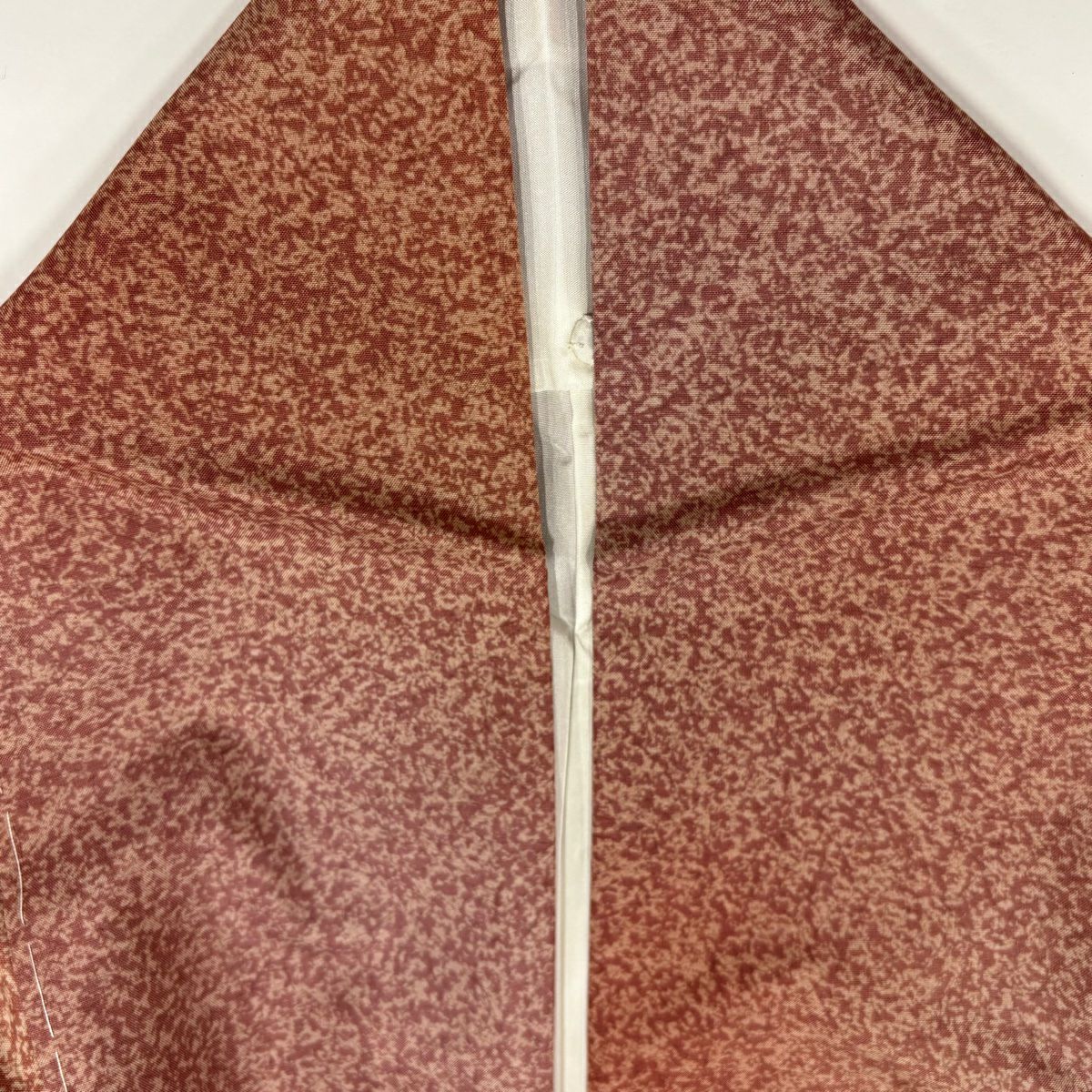 小紋 身長162.5cm 袖長63cm S 雙層 紬織織 幾何學 漸層 粉紅 純蠶絲 美品 秀品級