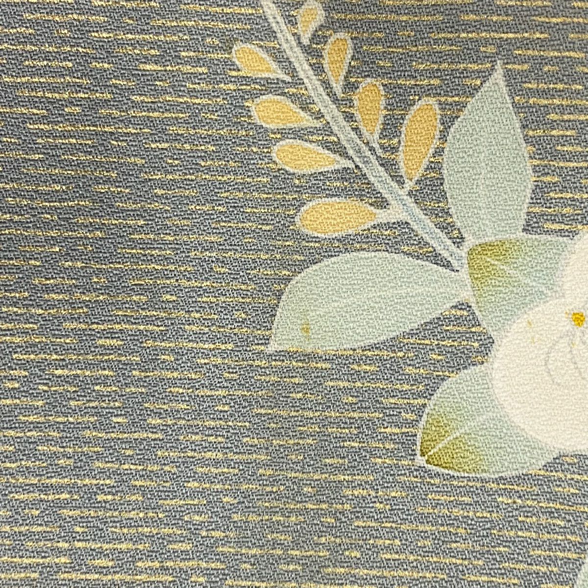 訪問服 身長165.5cm 袖長65cm M 雙層 百貫達雄 落款あり 菊花 橘花 金銀彩 淺茶 純蠶絲 名品級