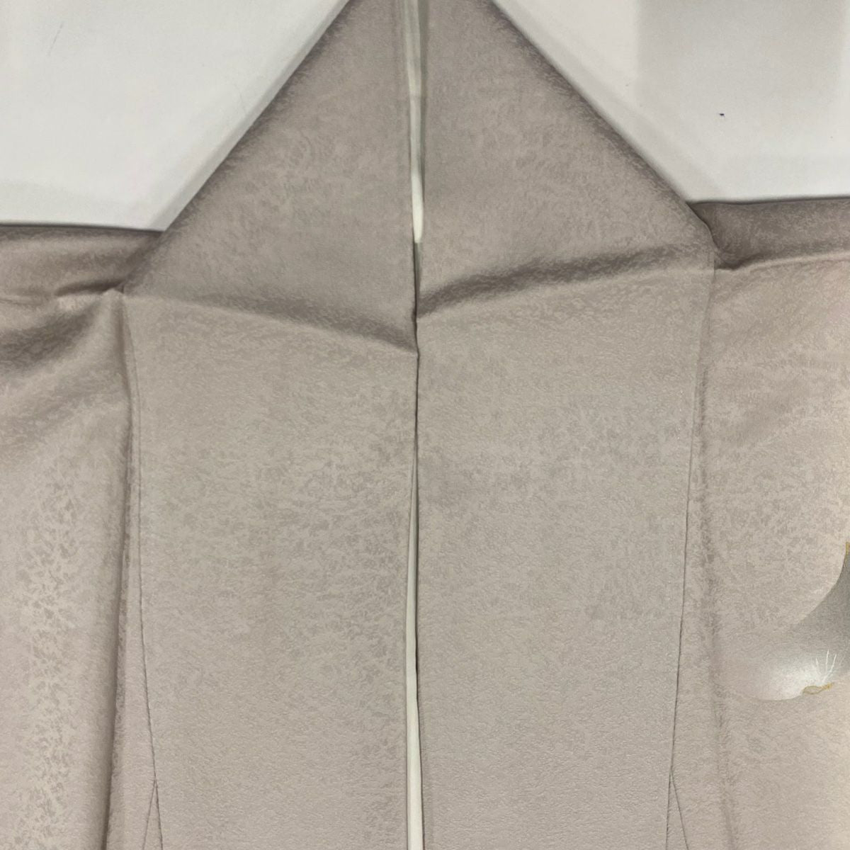 付下 身長164.5cm 袖長68cm L 雙層 落款 櫻花 花瓣 金銀彩 漸層 灰紫 純蠶絲 名品級