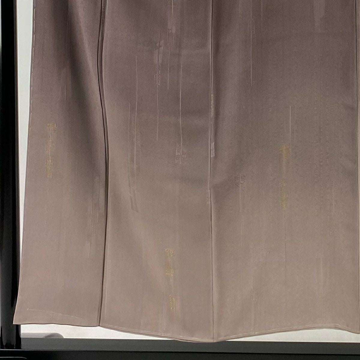 付下 身長151.5cm 袖長62cm S 雙層 幾何學 金糸 漸層 灰紫 純蠶絲 優品級 三つ紋