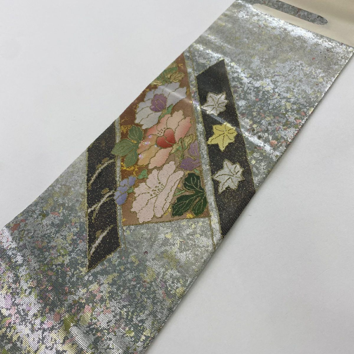 名古屋帶 秀品級 草花紋 桐 螺鈿金金箔金銀彩 純蠶絲
