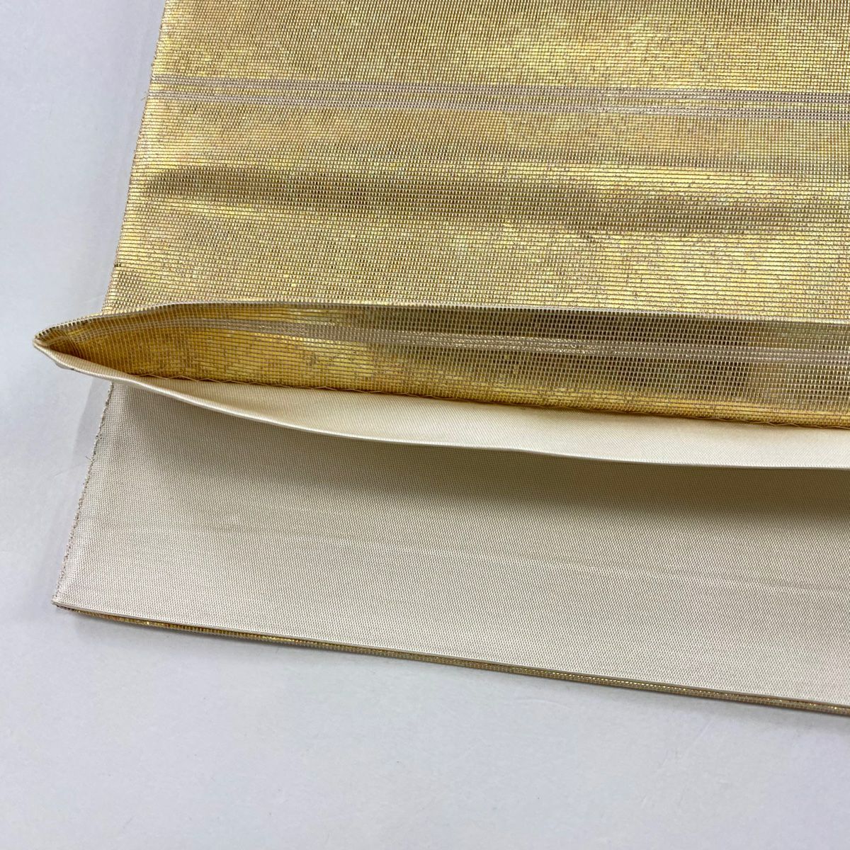 袋帶 秀品級 扇子面 鳥 螺鈿金金箔 金銀彩 純蠶絲