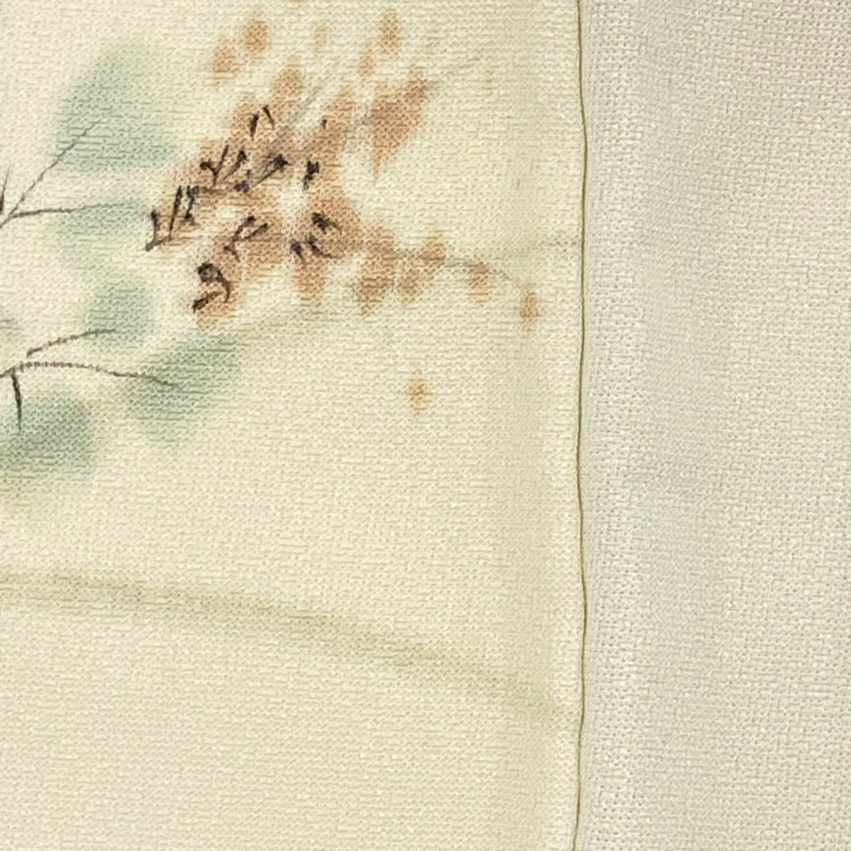 訪問服 身長152.5cm 袖長62.5cm S 雙層 菊花 桔梗 漸層 灰 純蠶絲 秀品級