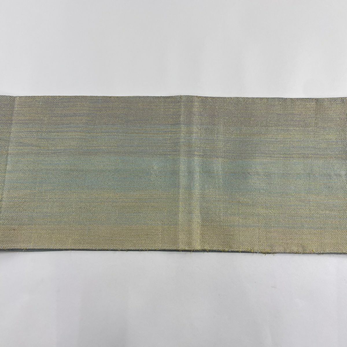 袋帶 秀品級 花丸紋 松樹竹子梅花 金絲 刺繡 灰綠 お太鼓圖案 純蠶絲