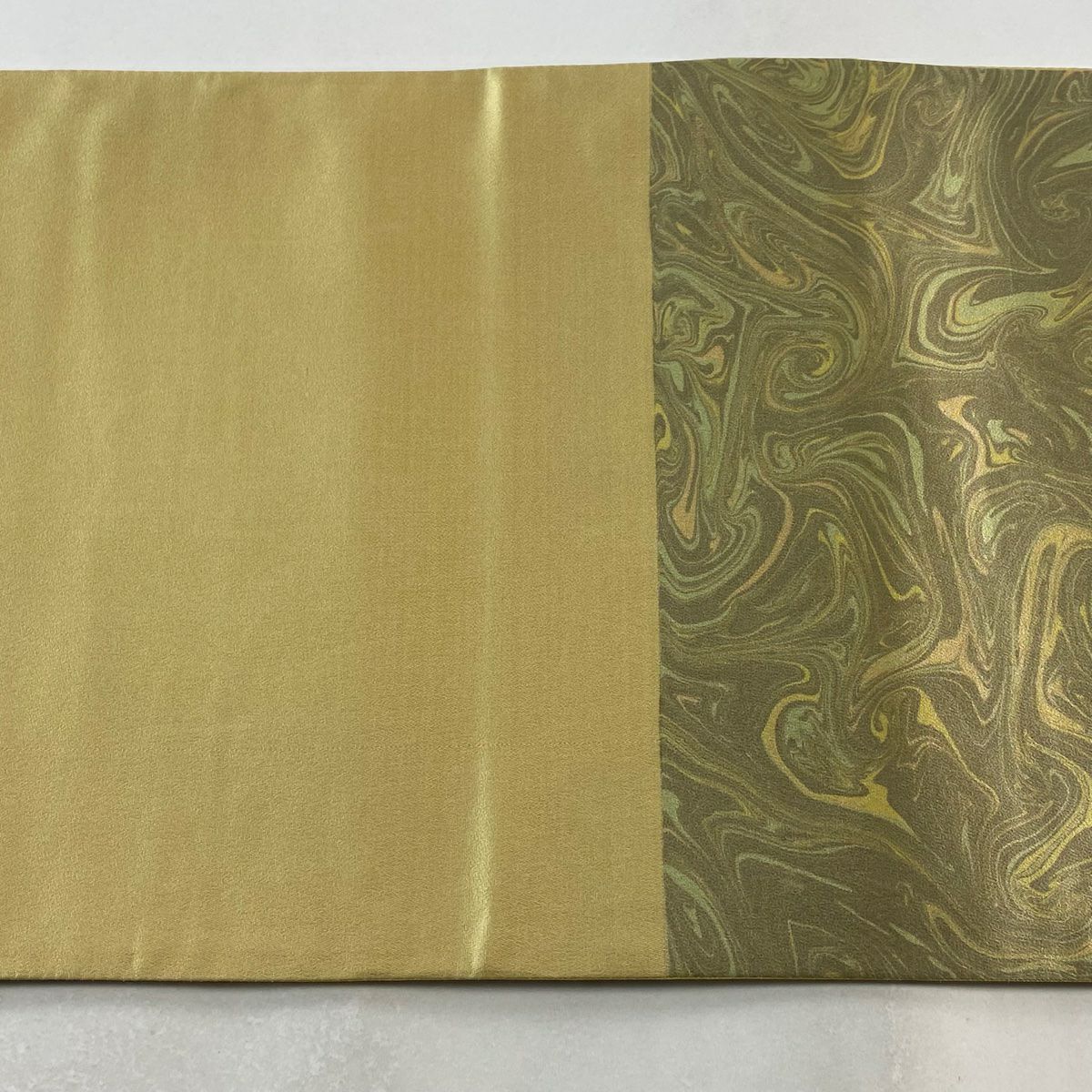 袋帶 美品 秀品級 藤 笠松樹 金銀彩 金茶 お太鼓圖案 純蠶絲