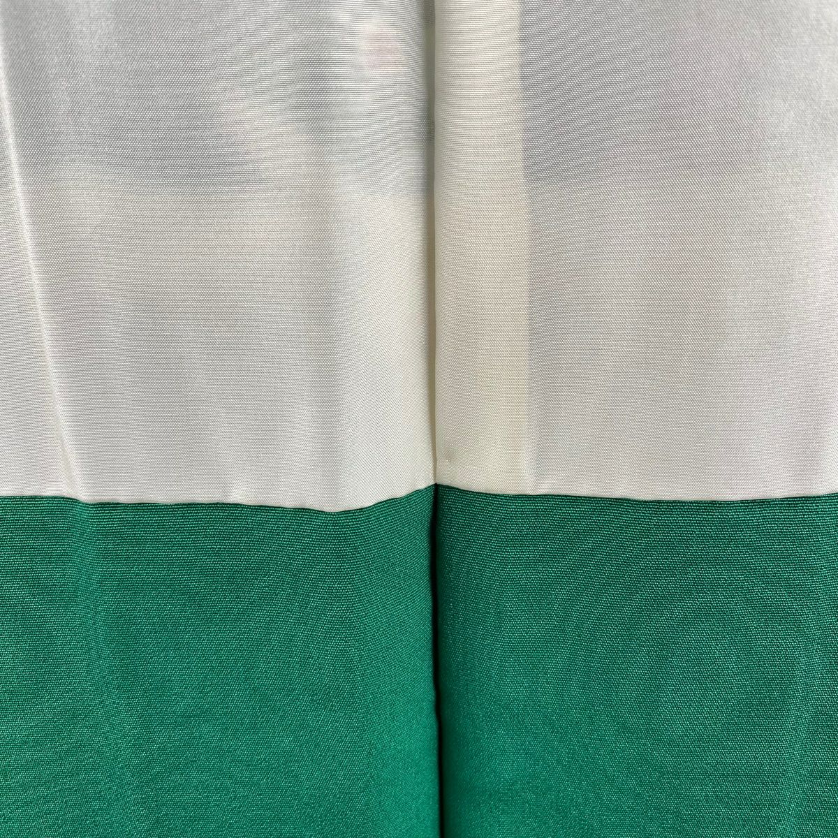 【美品】振袖禮服 身長169cm 袖長68cm L 雙層 德永正峰 落款あり 辻花染 銀通し 染分 綠 純蠶絲 逸品級