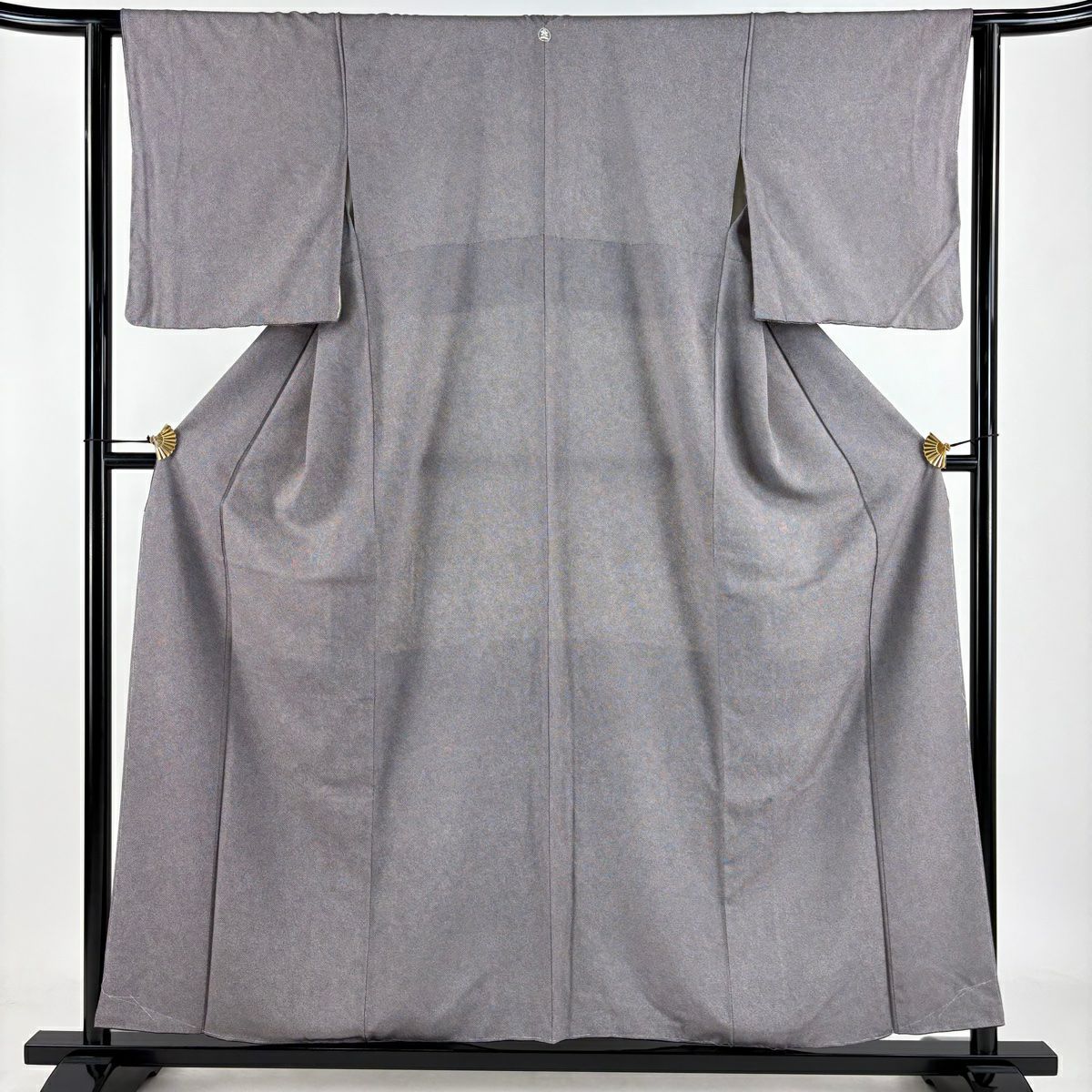 【庫存清倉】 江戶小紋 身長156.5cm 袖長62cm S 雙層 鮫文樣 紫 純蠶絲 名品級 一つ紋