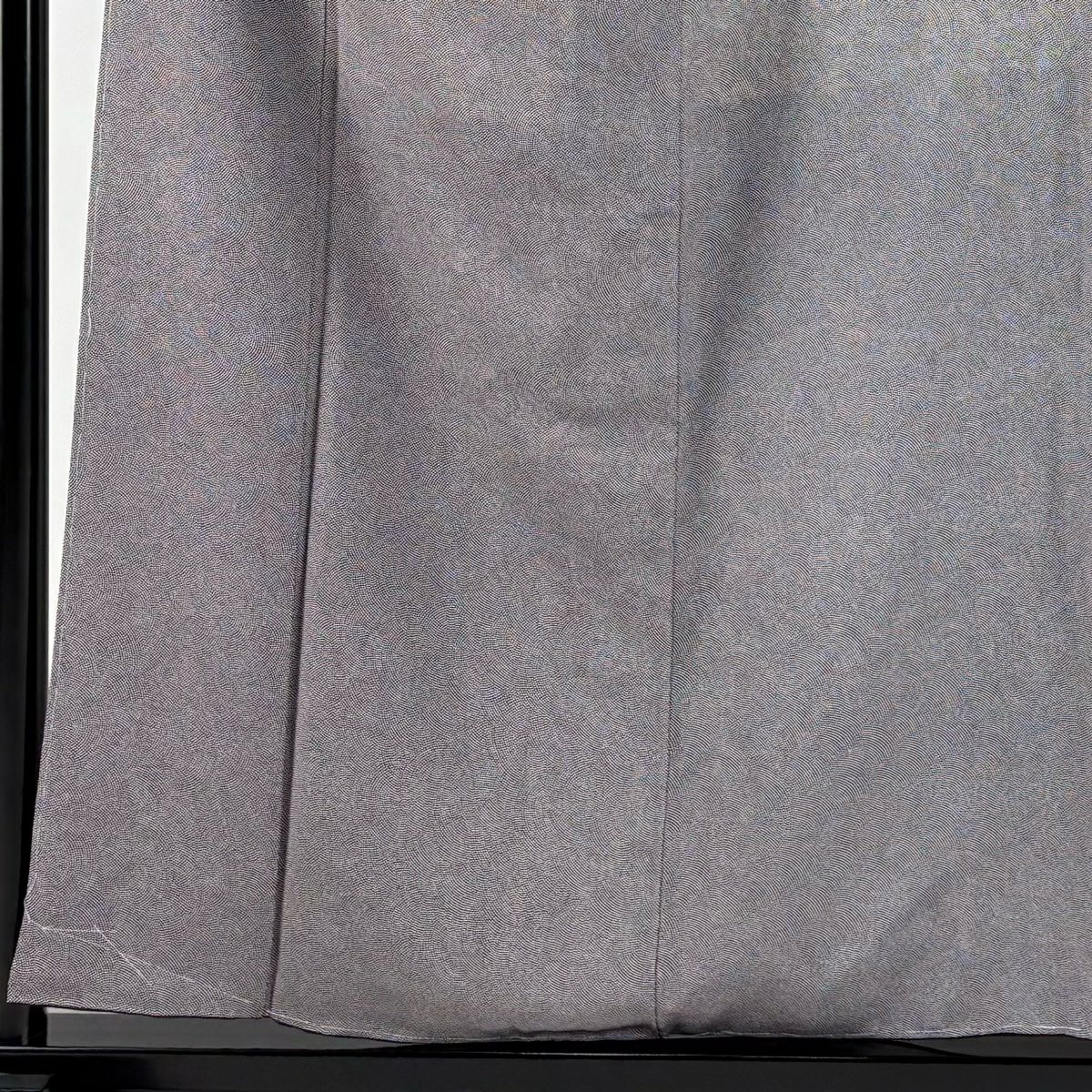 【庫存清倉】 江戶小紋 身長156.5cm 袖長62cm S 雙層 鮫文樣 紫 純蠶絲 名品級 一つ紋