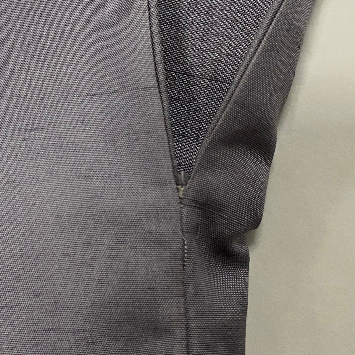 【庫存清倉】訪問服 身長153cm 袖長61.5cm S 雙層 紬織織 亞麻 落款有 童枝花 漸變 灰紫 純蠶絲 名品級