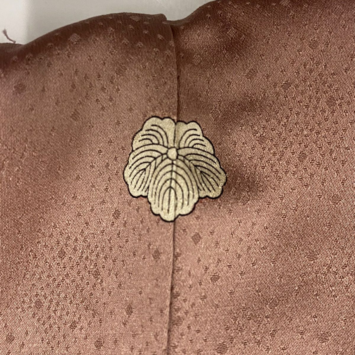 付下 身長155cm 袖長62.5cm S 雙層 秋草 間垣 刺繡 薄小豆 純蠶絲 優品級 一つ紋