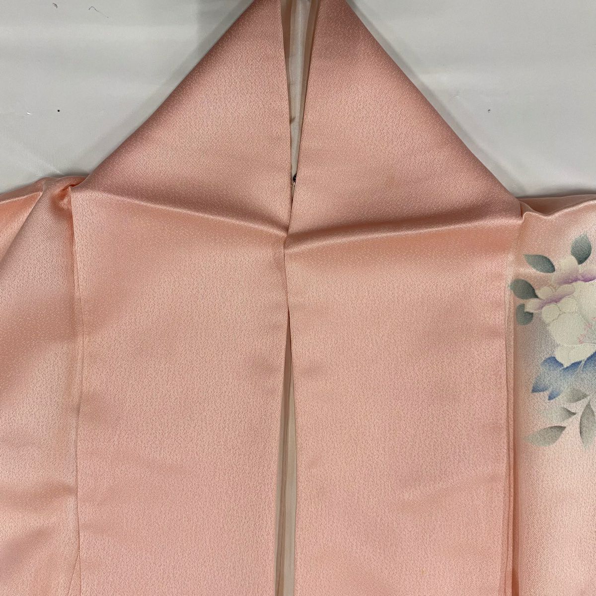 訪問服 身長163cm 袖長65.5cm M 雙層 草花紋紋 漸層 粉紅 純蠶絲 優品級