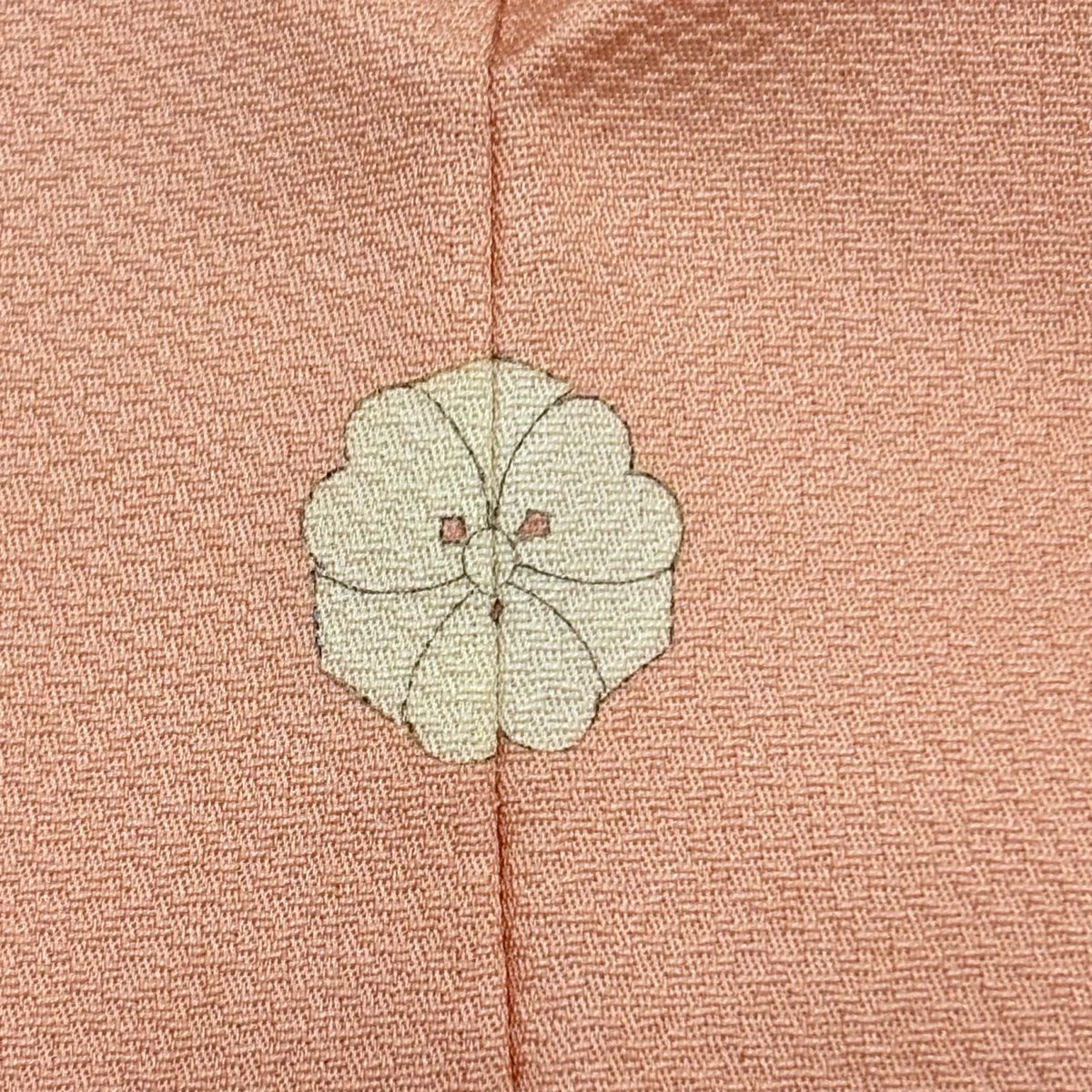 付下 身長160cm 袖長62cm S 雙層 龜甲 草花紋紋 金彩裝飾 蘇州刺繡 粉紅 純蠶絲 秀品級 一個紋