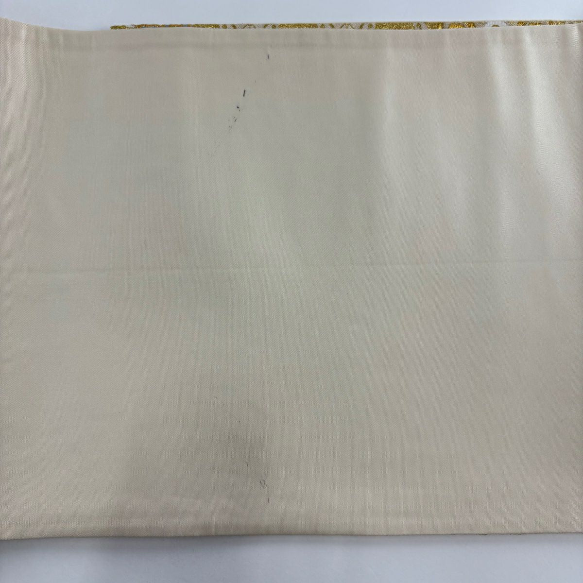 袋帶 美品 秀品級 華紋 花菱 金絲 金金箔 金 六通 純蠶絲