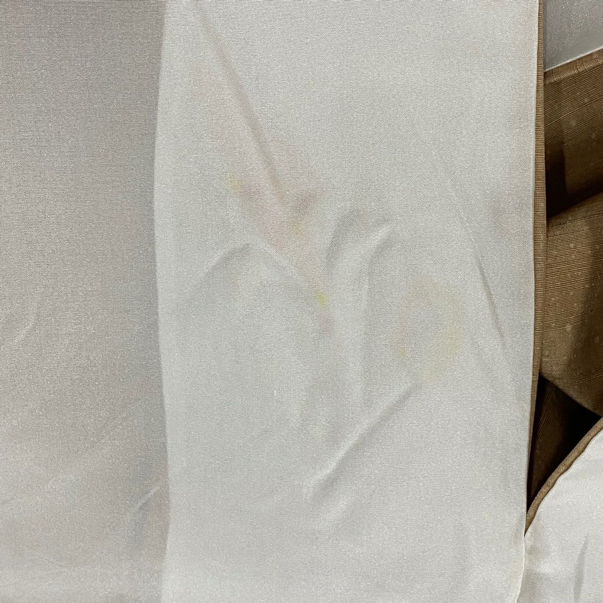 訪問服 身長156.5cm 袖長61.5cm S 雙層 草花紋紋 染分 逐漸變化 薄茶 純蠶絲 秀品級