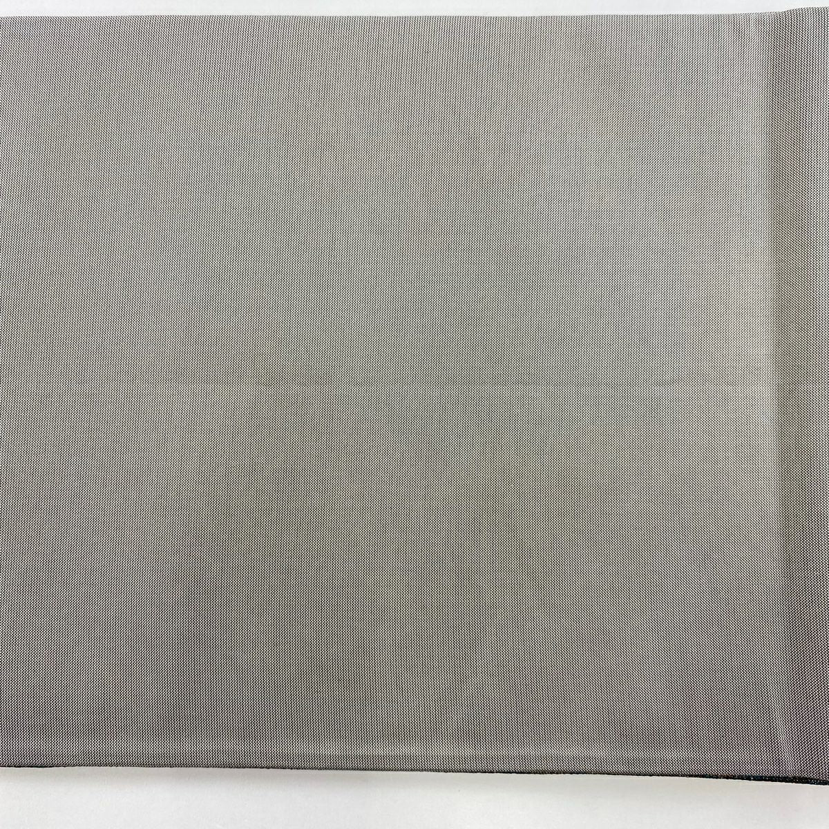 袋帶 美品 秀品級 幾何圖案 金金箔 金絲 灰色 全通 純蠶絲