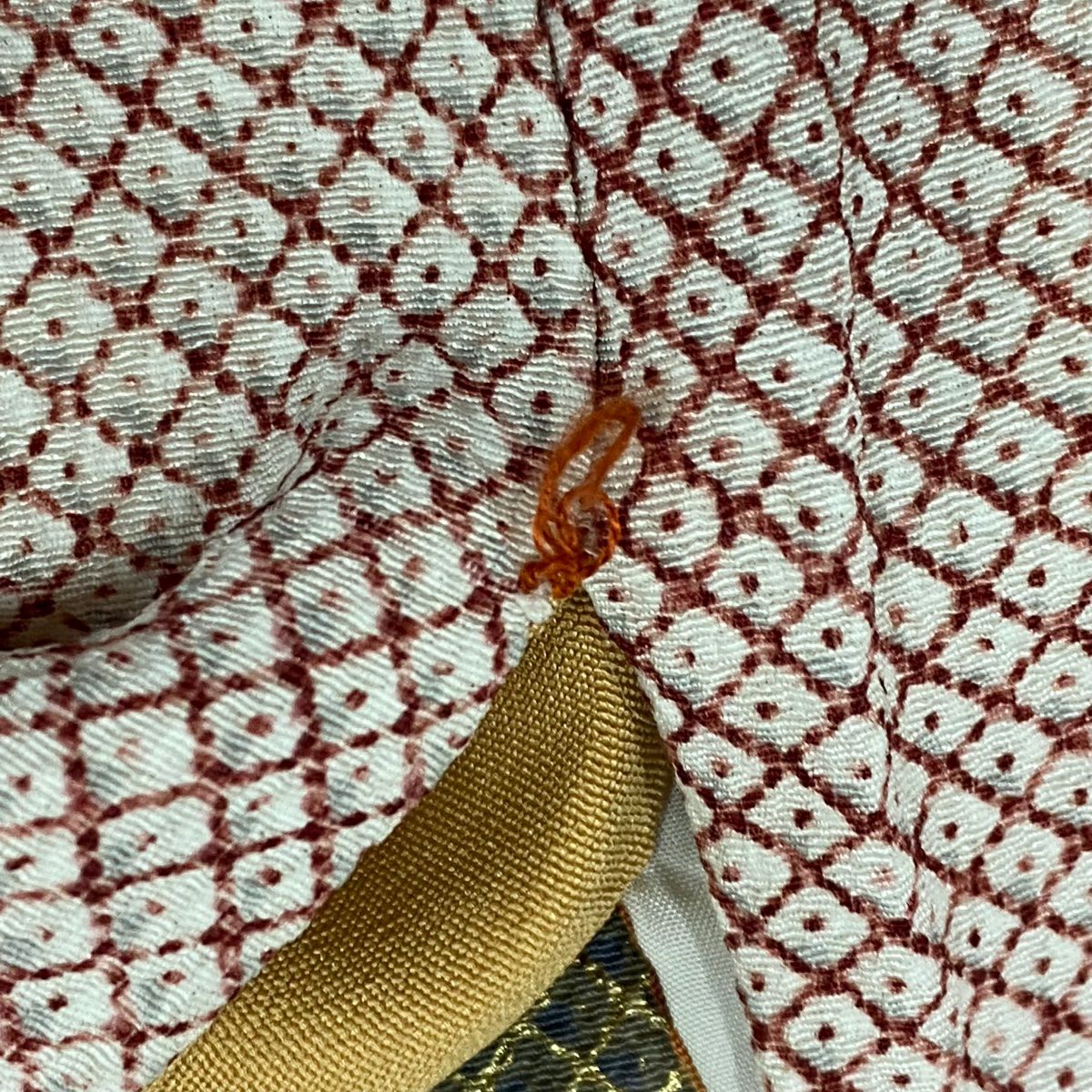 【庫存清倉】振袖禮服 身長157.5cm 袖長64cm M 雙層 御所車 菊花 金銀彩 漸層 橙色 純蠶絲 名品級