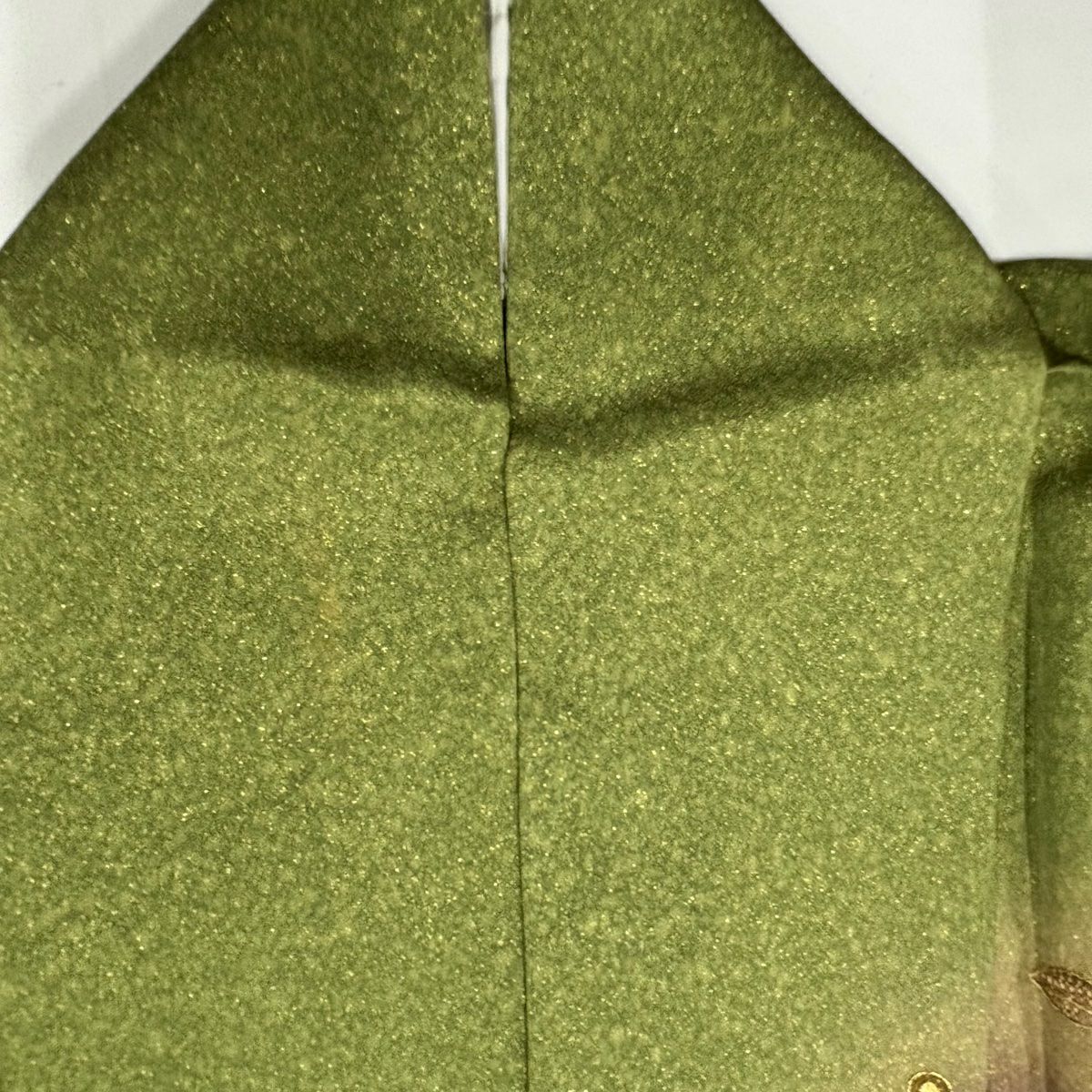 【庫存清倉】訪問服 身長167.5cm 袖長66.5cm M 雙層 草花紋紋 霞 金通刺繡 蓬色 純蠶絲 名品級
