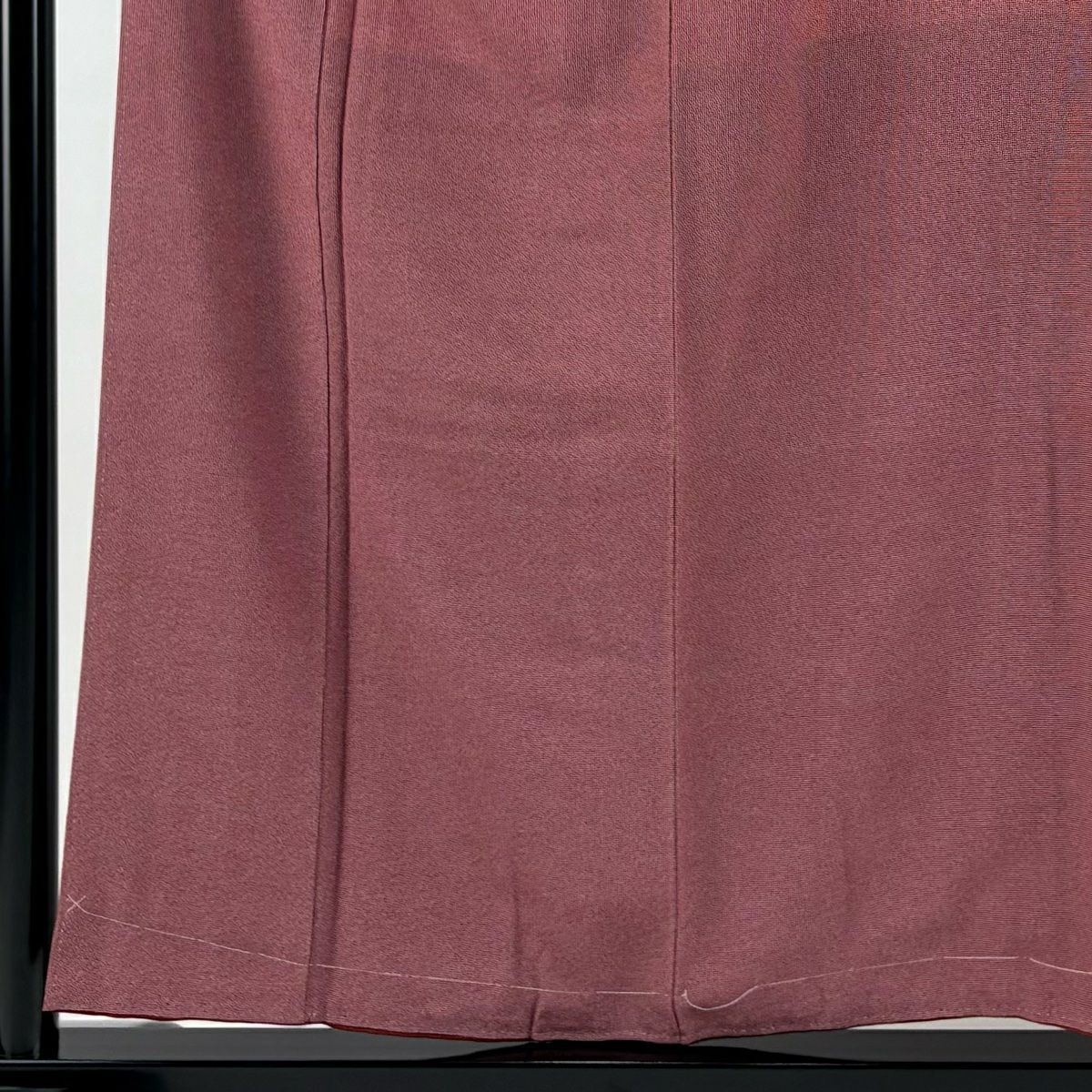 【美品】 江戶小紋 身長155cm 袖長61.5cm S 雙層 砂川建一 落款あり 角通し 深紅 純蠶絲 秀品級