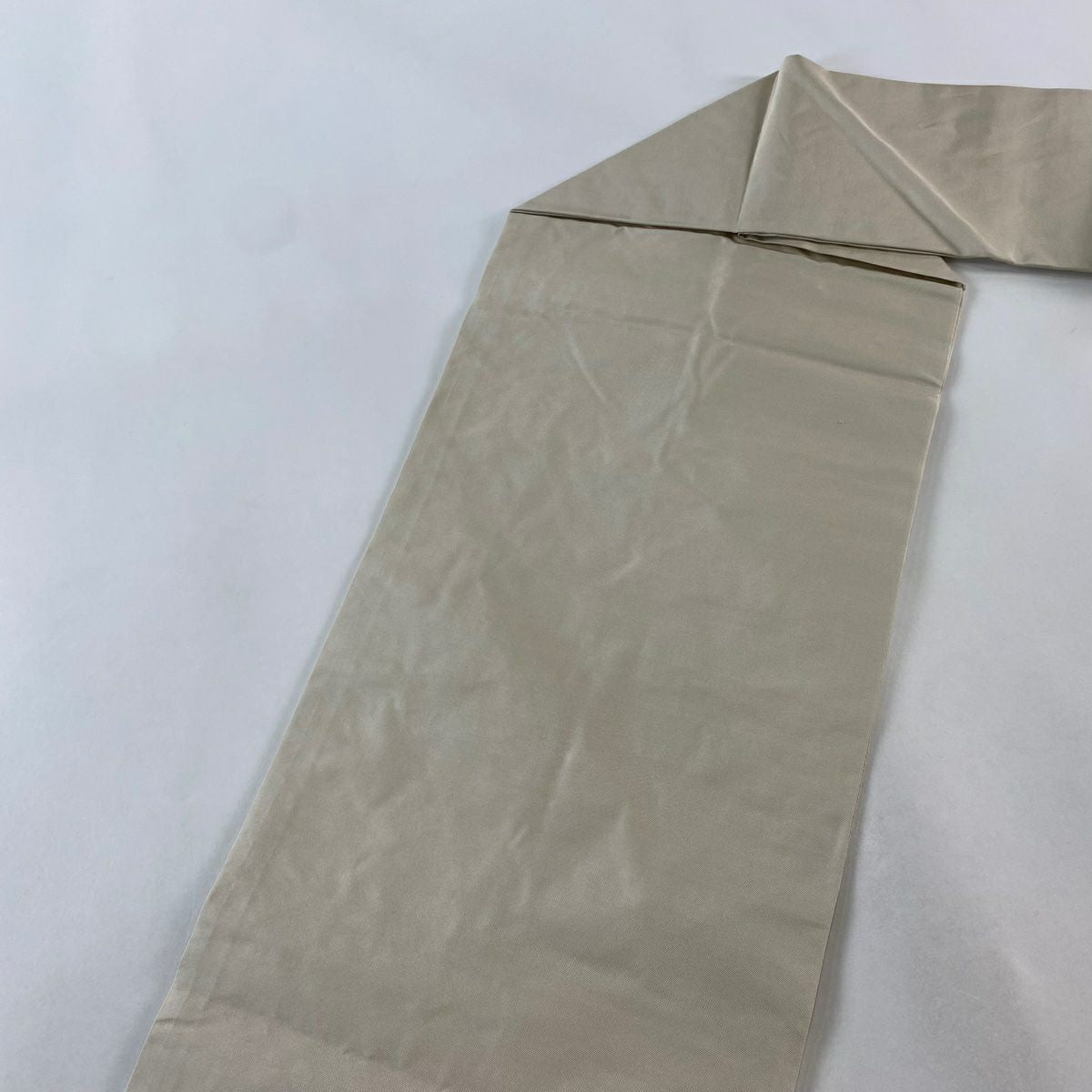 【美品】名古屋帶 優品級 圓文 草花紋 淺米色 純蠶絲
