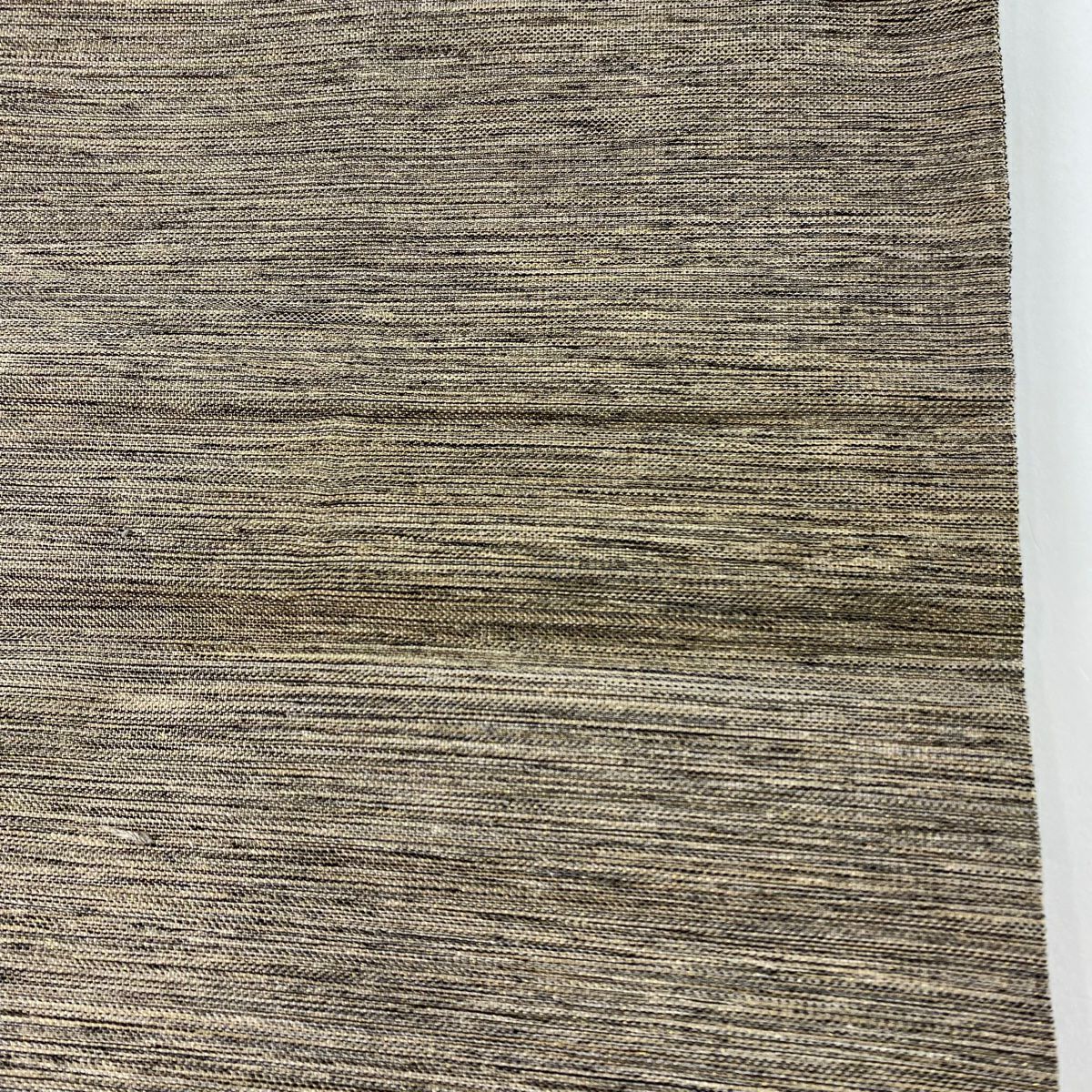 【庫存清倉】 袋帶 名品級 條紋 幾何學 金絲 灰茶 大鼓圖案 純蠶絲