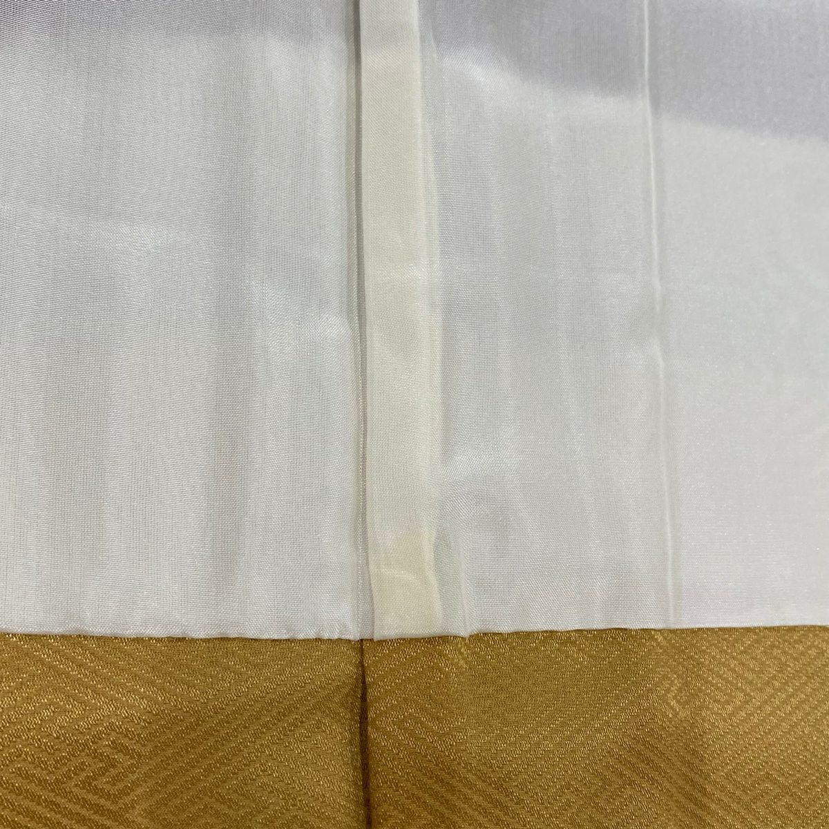 訪問服 身長160.5cm 袖長64.5cm M 雙層 御所車 草花紋 金銀彩 金糸 茶 純蠶絲 秀品級