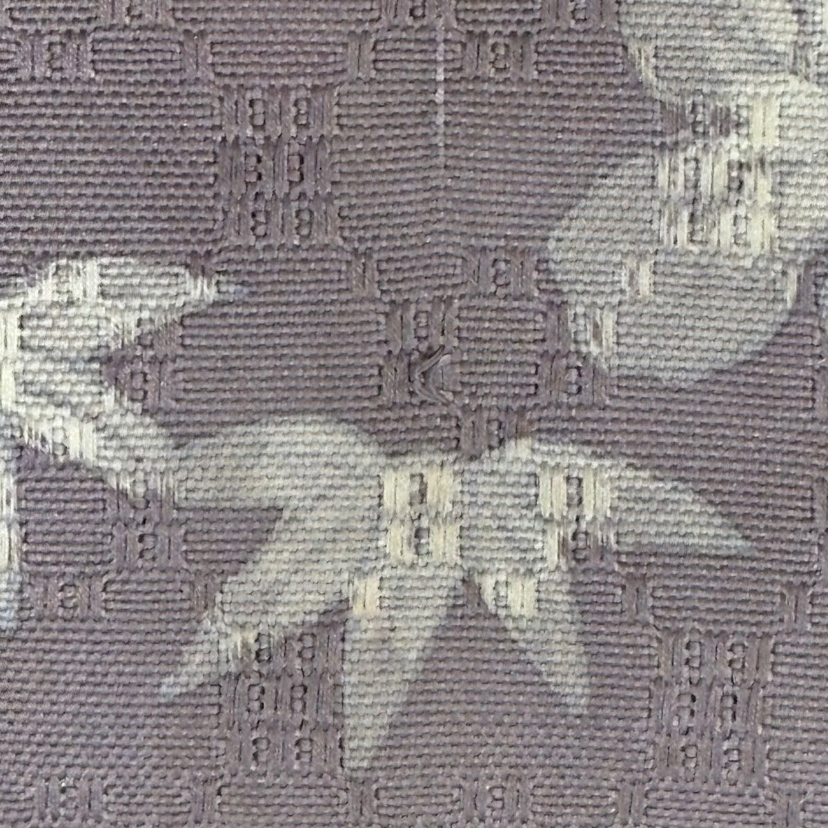 訪問服 身長162cm 袖長61cm S 雙層 家屋 松樹竹子梅花 刺繡 染分 灰紫 純蠶絲 名品級