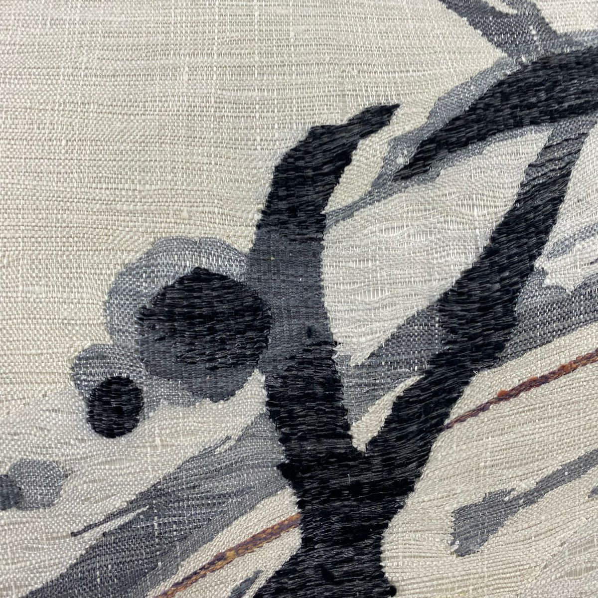 【美品】 袋帶 名品級 雙面 夏帶 八橋 流水 金絲 金金箔 茶紫 大鼓圖案 純蠶絲
