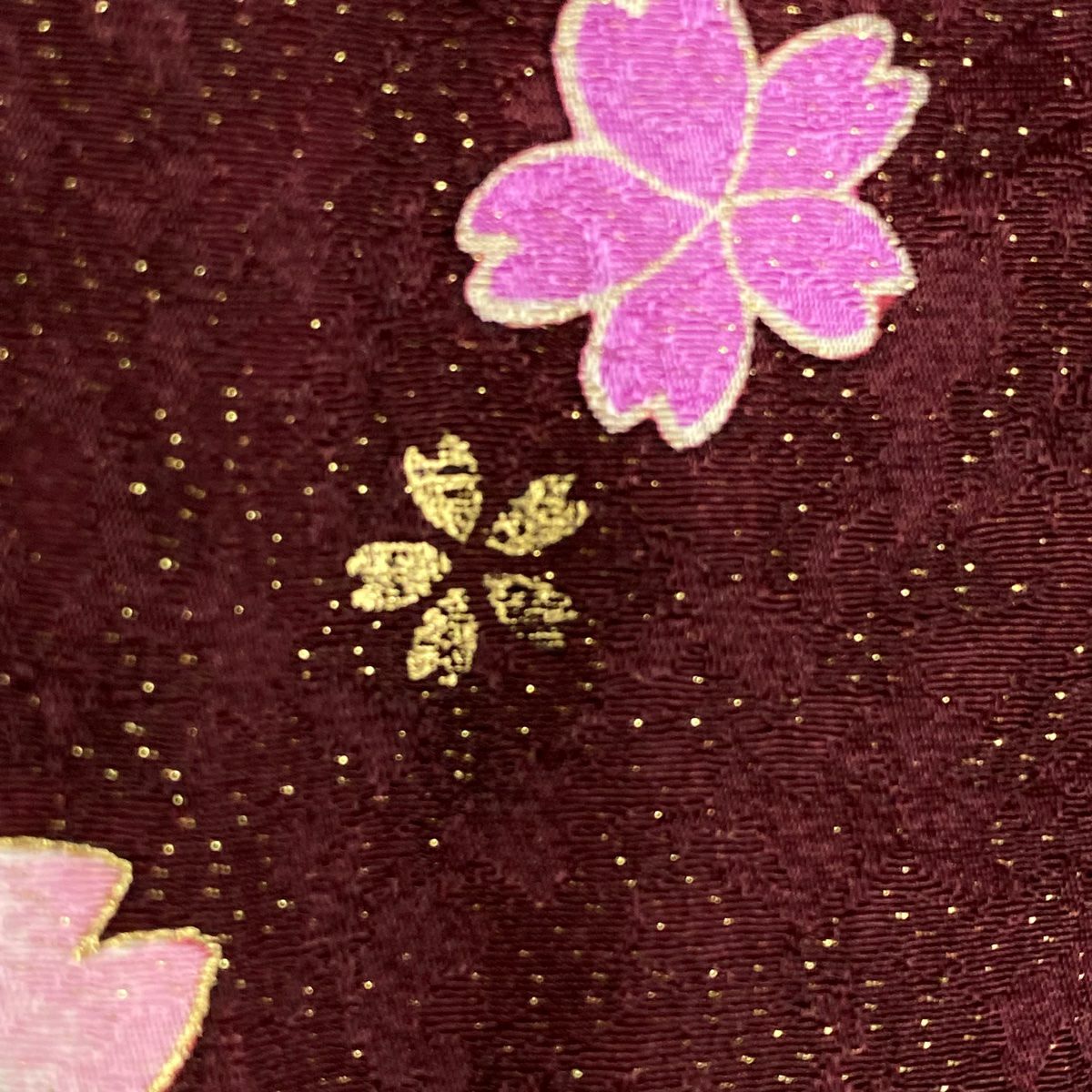 【美品】振袖禮服 身長167cm 袖長69cm L 雙層 花丸紋 垂枝櫻 金通 金絲 紅 純蠶絲 逸品級
