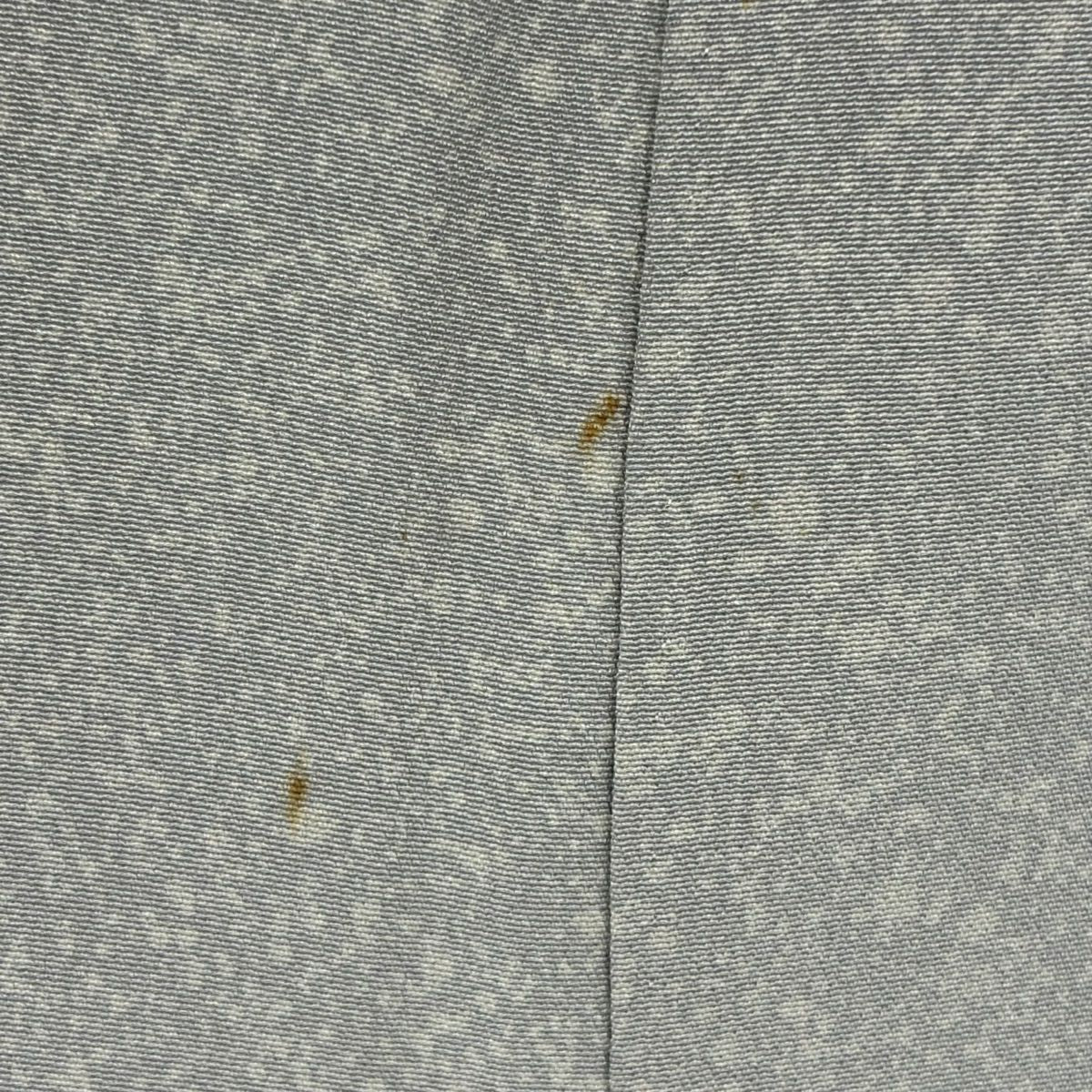 訪問服 身長154cm 袖長66cm M 雙層 落款 草花紋紋 霞 漸變 染分 灰 純蠶絲 優品級