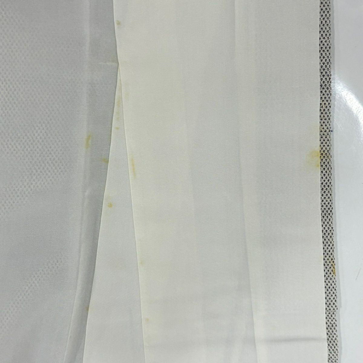 紬織 身長152.5cm 袖長61.5cm S 雙層 草花紋紋 絣 灰色 純蠶絲 秀品級