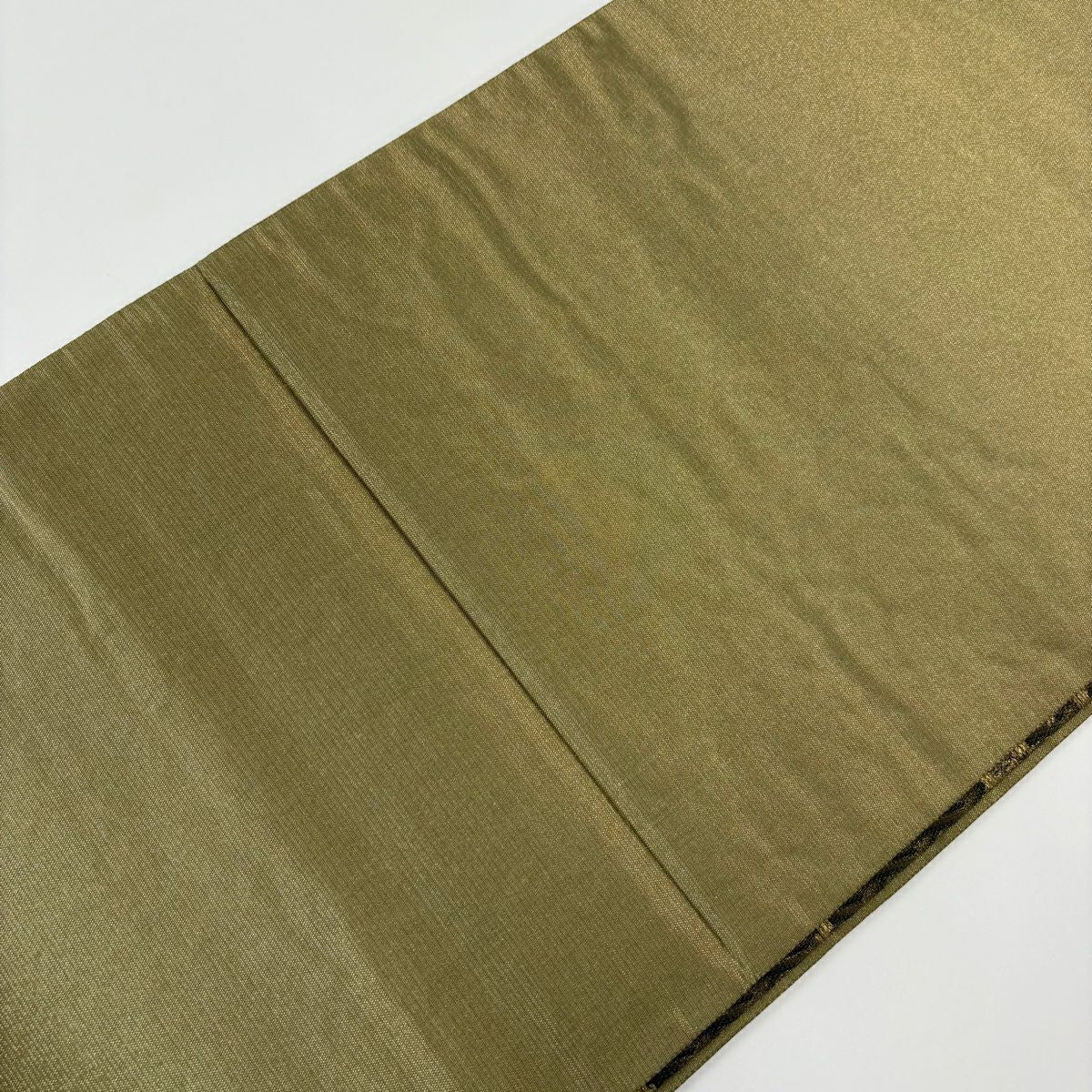 【庫存清倉】 袋帶 名品級 鳳凰牡丹紋 鳳凰牡丹紋 笹 金絲 茶綠 六通 純蠶絲