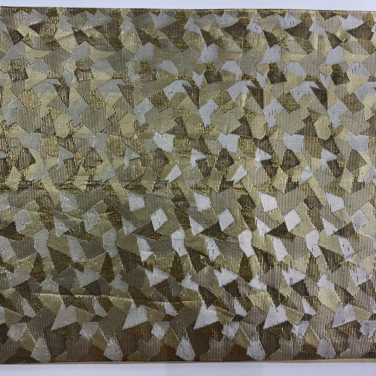 【美品】 袋帶 秀品級 尾長鳥 草花紋 金金箔 金絲 金 六通 純蠶絲