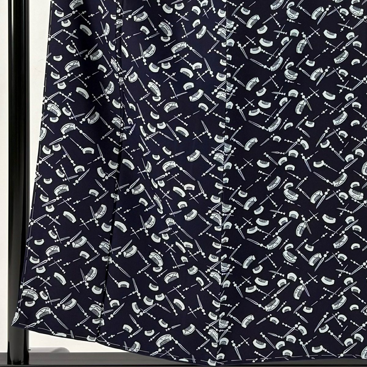 【美品】 小紋 身長155cm 袖長63.5cm S 雙層 阿波天然藍染 佐藤昭人 證書附帶 簪 藍色 純蠶絲 逸品級