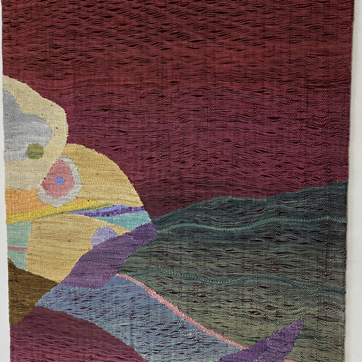 【美品】 袋帶 秀品級 紅色 大鼓圖案 純蠶絲