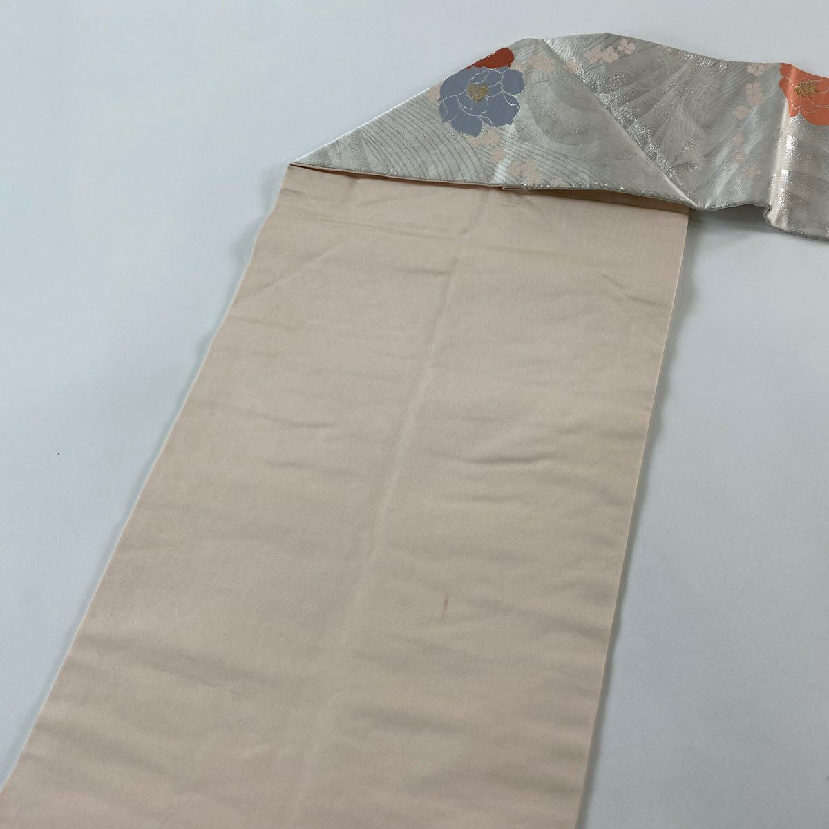 名古屋帶 優品級 花 流水 金金箔 金銀彩 純蠶絲