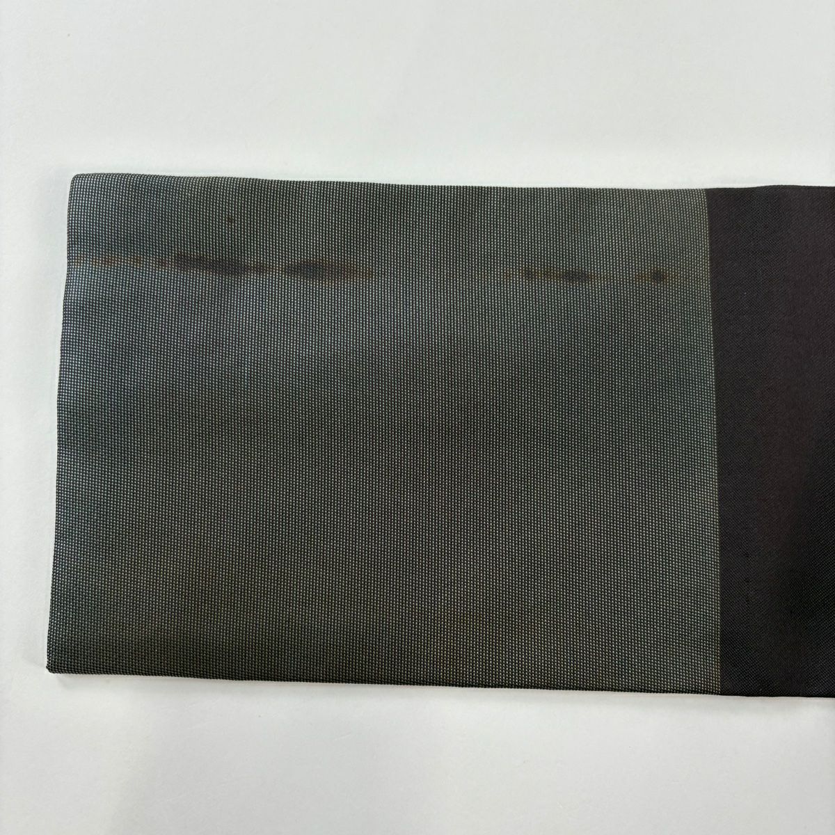 名古屋帶 優品級 荒磯 華紋 金金箔 切嵌 深綠 純蠶絲