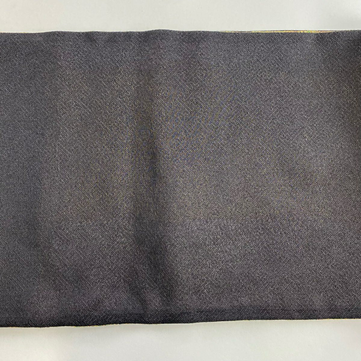 【美品】 袋帶 秀品級 よろけ縞 幾何學 金銀彩 金 純蠶絲