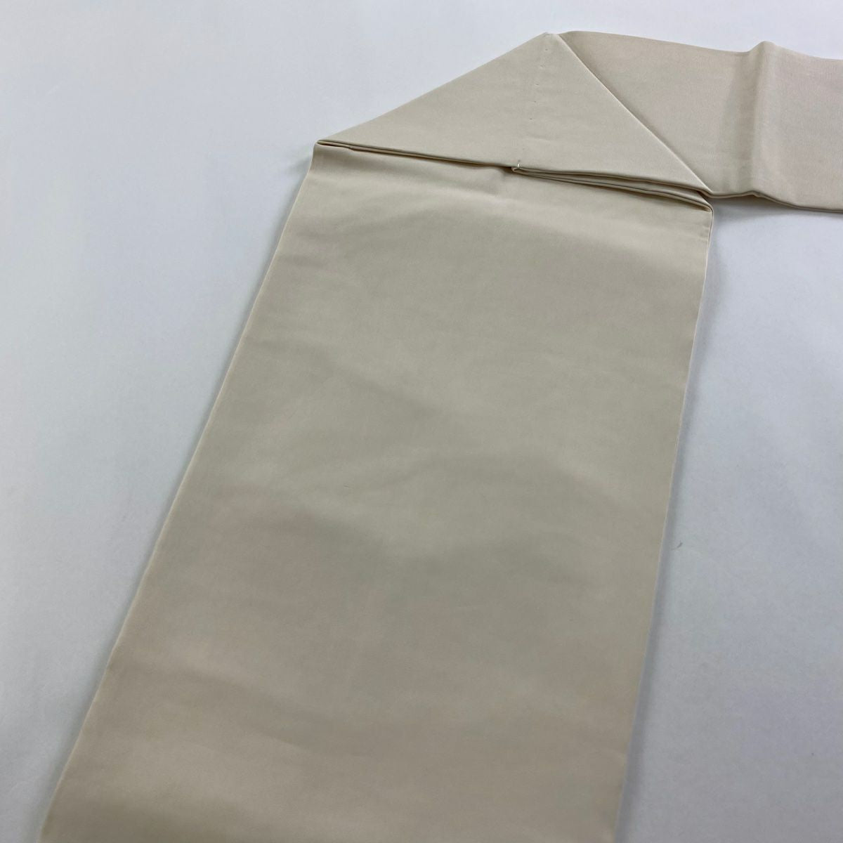 名古屋帶 優品級 花 米色 純蠶絲