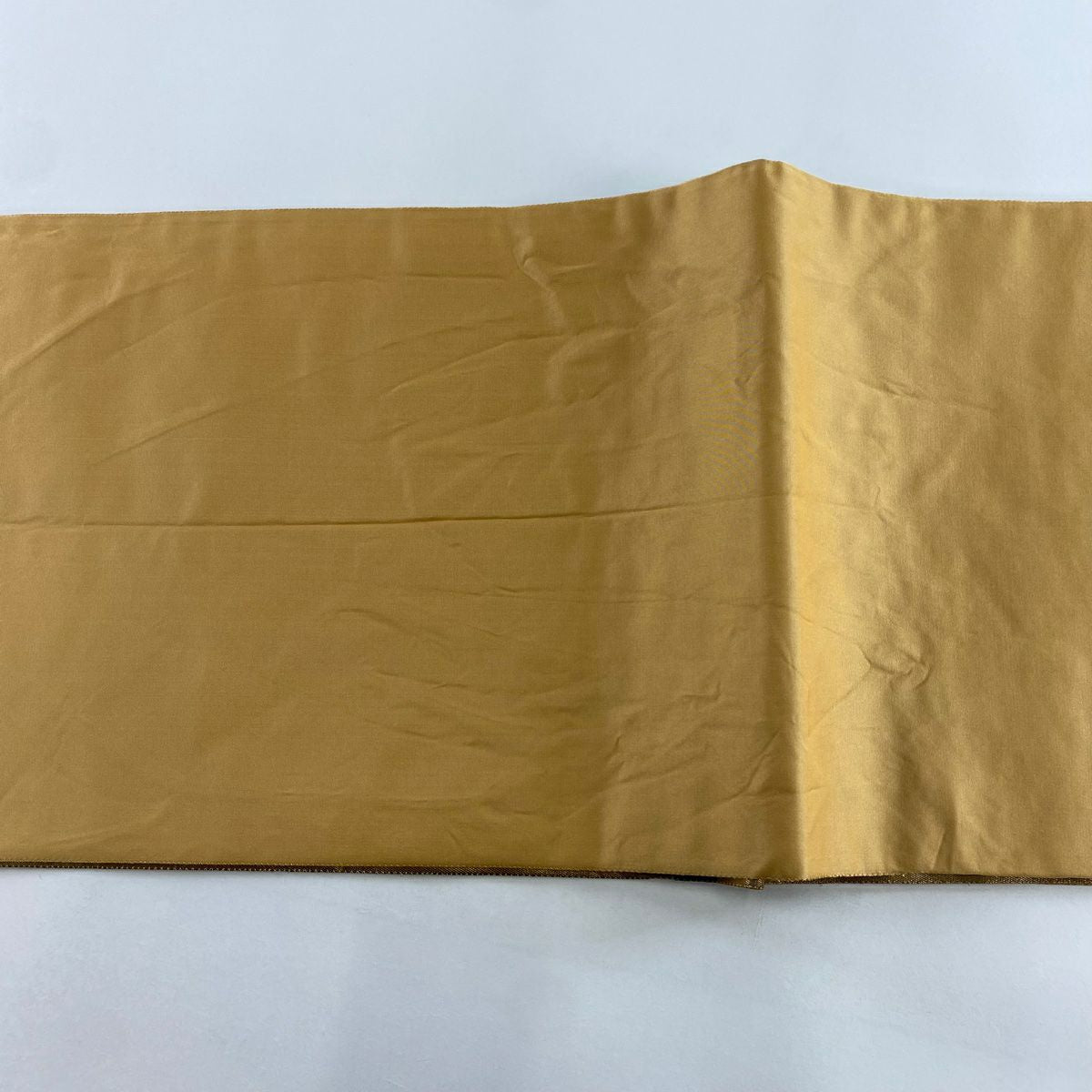 袋帶 秀品級 關西仕立 雛菊花 仙鶴 金金箔 金絲 金茶 六通 純蠶絲