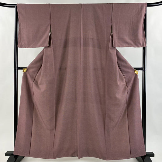 江戶小紋 身長160.5cm 袖長64.5cm M 雙層 鮫 紅紫 純蠶絲 名品級