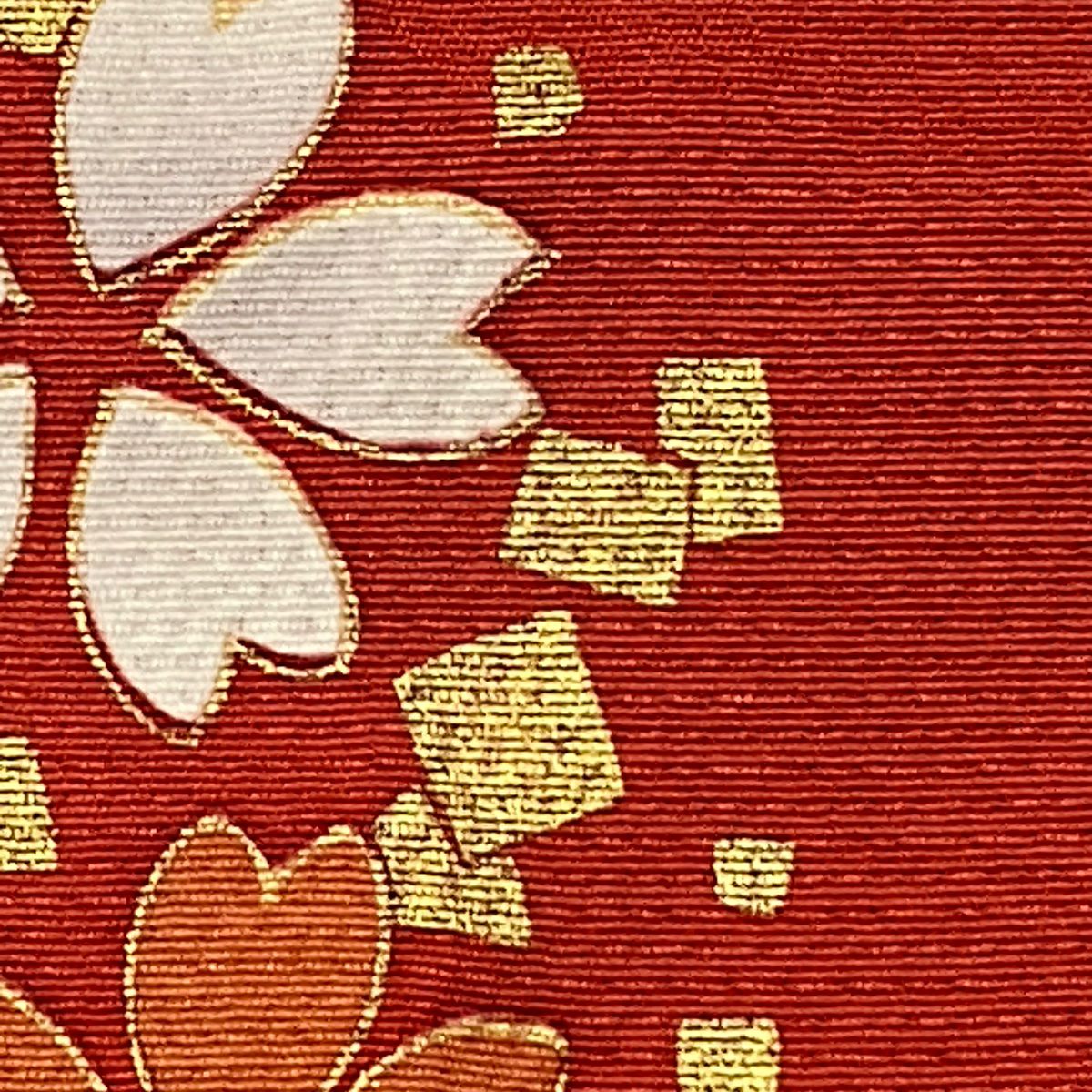振袖禮服 身長161.5cm 袖長68.5cm L 雙層 御所車 枝梅花 金絲 金銀彩 紅 純蠶絲 名品級