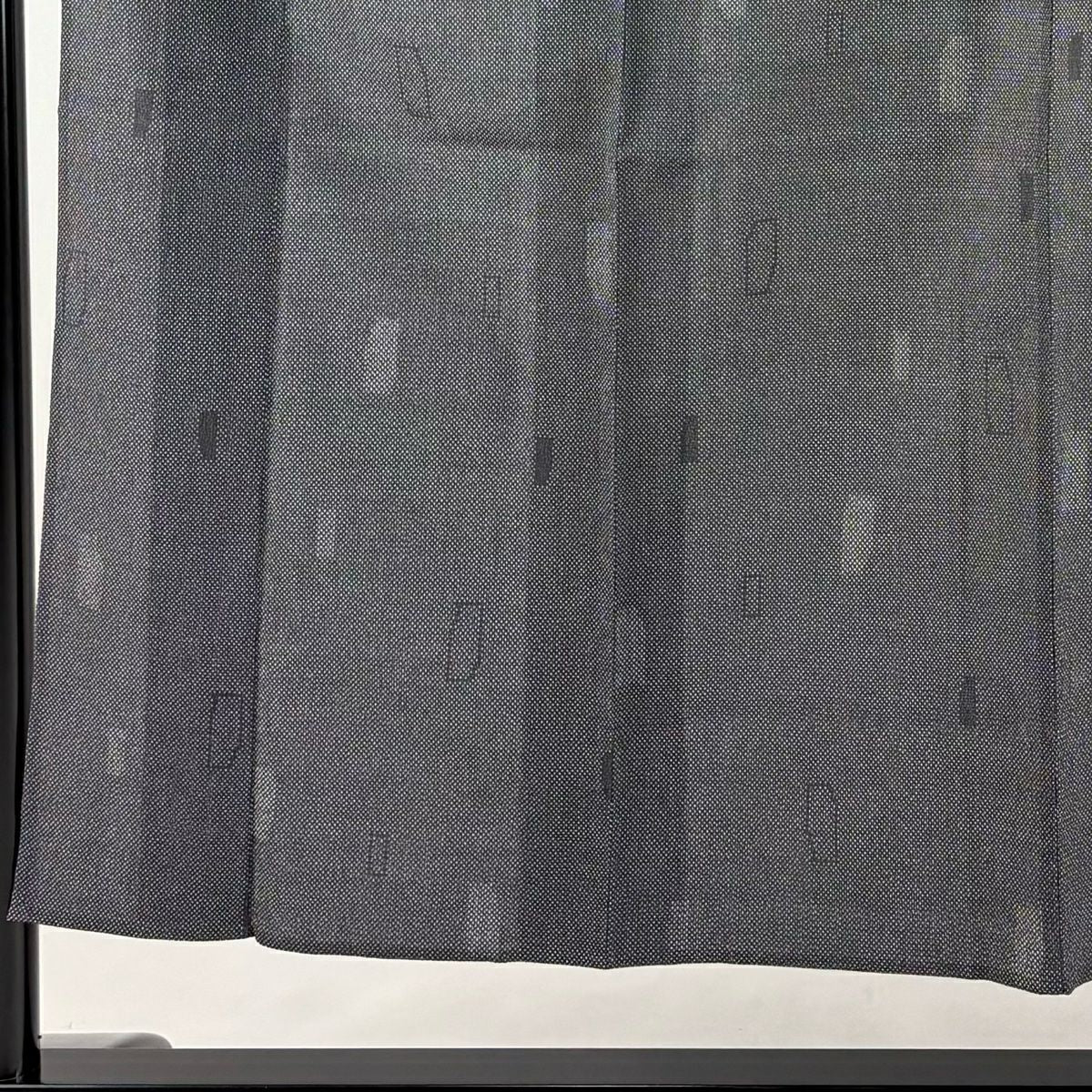 【美品】 小紋 身長152cm 袖長60cm S 單層 墨 黑 純蠶絲 名品級