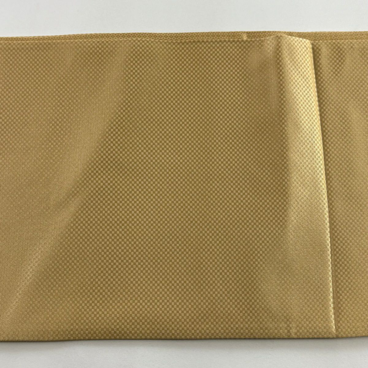 袋帶 秀品級 圓文 草花紋 金絲 淺茶色 大鼓圖案 純蠶絲