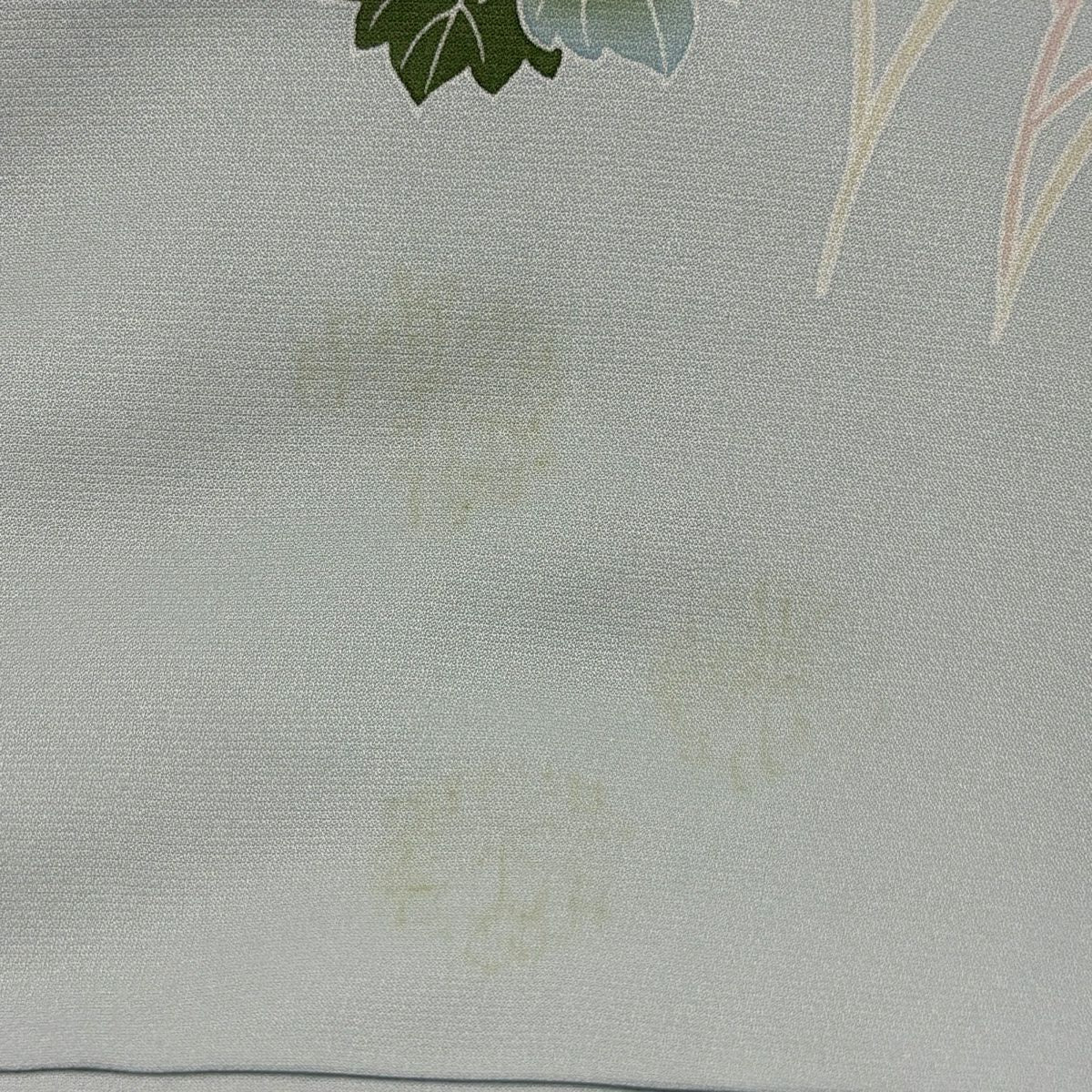 訪問服 身長158.5cm 袖長65cm M 雙層 菊花 霞 金銀彩 漸層 水藍 純蠶絲 秀品級 一つ紋