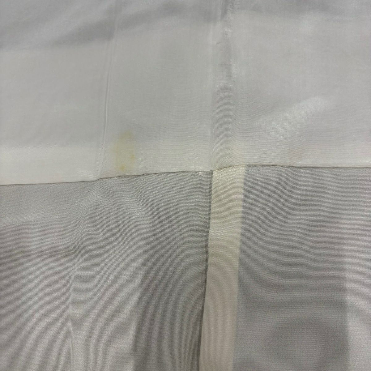 付下 身長164.5cm 袖長67cm M 雙層 松樹花金銀彩 灰綠 純蠶絲 秀品級 一つ紋