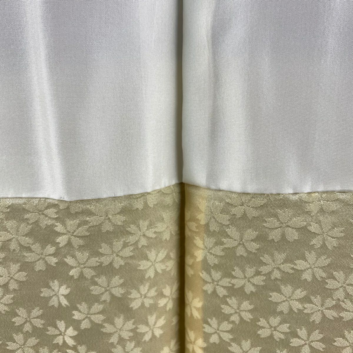 【美品】振袖禮服 身長160.5cm 袖長65cm M 雙層 Cosmos 樱花 銀通し 金金箔 紫 純蠶絲 逸品級