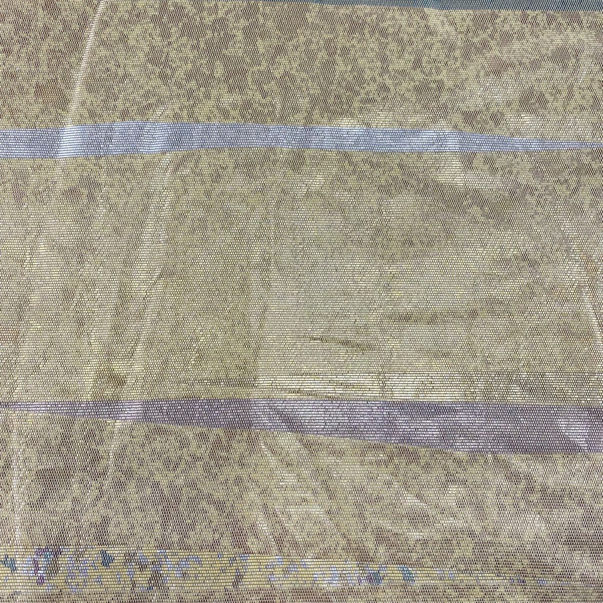 袋帶 秀品級 霞 螺鈿金金箔 金色 大鼓圖案 純蠶絲