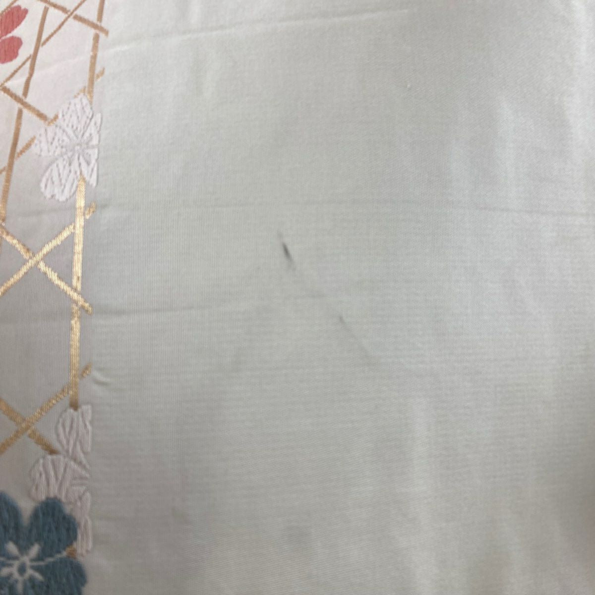 袋帶 秀品級 源氏車 菊花 金絲 金金箔 鮭粉色 六通 純蠶絲